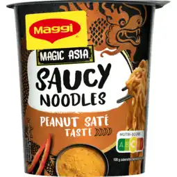 Jumbo Maggi Magic Asia Saucy Noodles Peanut Saté Taste 75 g aanbieding