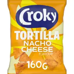 Jumbo Croky Tortilla Nacho Cheese Flavour 160 g aanbieding