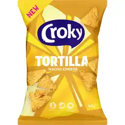 Jumbo Croky Tortilla Nacho Cheese Flavour 160 g aanbieding