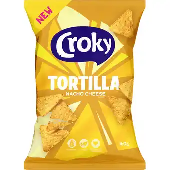 Jumbo Croky Tortilla Nacho Cheese Flavour 160 g aanbieding