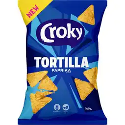 Jumbo Croky Tortilla Paprika Flavour 160 g aanbieding