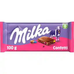 Jumbo Milka Chocoladereep confetti 100g aanbieding