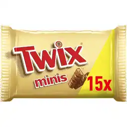 Jumbo Twix Minis chocolade karamel koek repen uitdeelzak 333g aanbieding