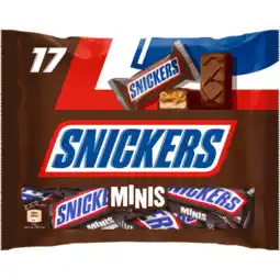 Jumbo Snickers Minis chocolade pinda caramel repen uitdeelzak 333g aanbieding