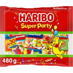 Jumbo Haribo Super Party Uitdeelzakjes 480 g aanbieding