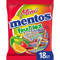Jumbo Mentos Mini Fruit Uitdeelzak 215g aanbieding
