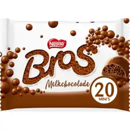 Jumbo BROS Mini Melkchocolade Uitdeelzak 208 g aanbieding