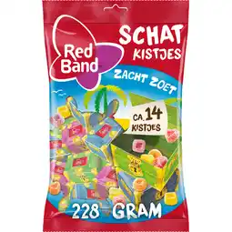 Jumbo Red Band Schatkistjes Uitdeelverpakking Zacht Zoet Snoep 228 g aanbieding