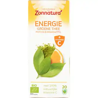 Jumbo Zonnatura Bio Energie Groene Thee Matcha & Sinaasappel 20 Stuks 36 g aanbieding