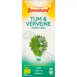 Jumbo Zonnatura Tijm & Verveine Adem Vrij Kruideninfusie 20 Zakjes 35 g aanbieding