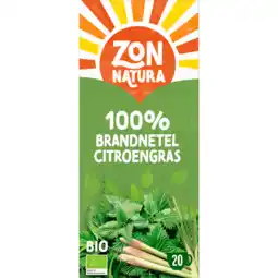 Jumbo Zonnatura Bio 100% Brandnetel Citroengras 20 Zakjes 32 g aanbieding