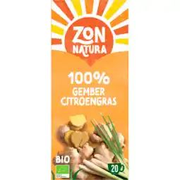 Jumbo Zonnatura Bio 100% Gember Citroengras 20 Zakjes 30 g aanbieding