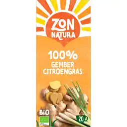 Jumbo Zonnatura Bio 100% Gember Citroengras 20 Zakjes 30 g aanbieding