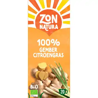 Jumbo Zonnatura Bio 100% Gember Citroengras 20 Zakjes 30 g aanbieding