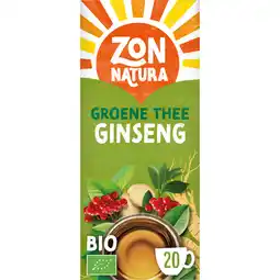 Jumbo Zonnatura Bio Groene Thee Ginseng 20 Zakjes 36 g aanbieding