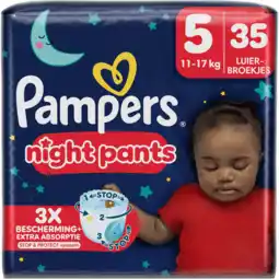 Jumbo Pampers Night Pants Maat 5, 35 luierbroekjes aanbieding