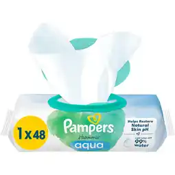 Jumbo Pampers Harmonie Aqua Babydoekjes x 48 aanbieding
