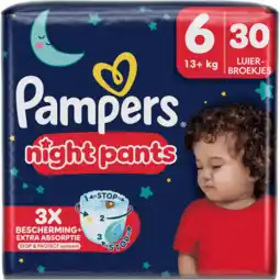 Jumbo Pampers Night Pants Maat 6, 30 luierbroekjes aanbieding