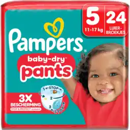 Jumbo Pampers Baby-Dry Pants Luierbroekjes Maat 5, 24 Luierbroekjes aanbieding