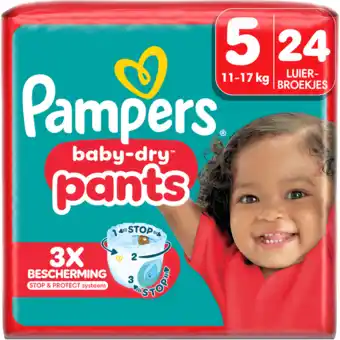 Jumbo Pampers Baby-Dry Pants Luierbroekjes Maat 5, 24 Luierbroekjes aanbieding