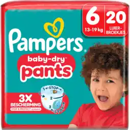 Jumbo Pampers Baby-Dry Pants Luierbroekjes Maat 6, 20 Luierbroekjes aanbieding