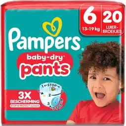 Jumbo Pampers Baby-Dry Pants Luierbroekjes Maat 6, 20 Luierbroekjes aanbieding