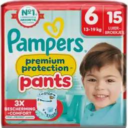 Jumbo Pampers Premium Protection Pants Maat 6, 15 Luierbroekjes aanbieding