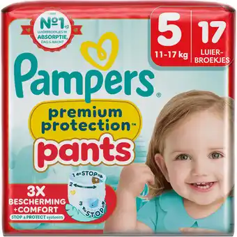 Jumbo Pampers Premium Protection Pants Maat 5, 17 Luierbroekjes aanbieding