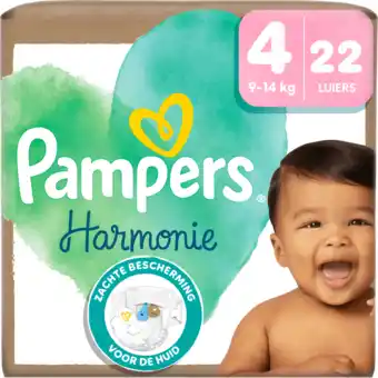 Jumbo Pampers Harmonie Luiers Maat 4, 22 Luiers aanbieding