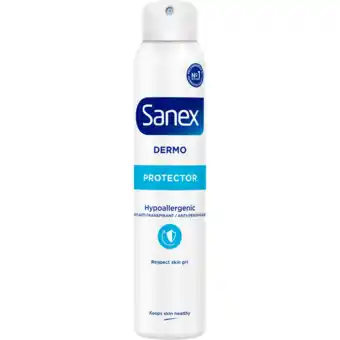 Jumbo Sanex Dermo Protector 24h Anti-transpirant Spray 200ml aanbieding