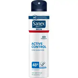 Jumbo Sanex Men Active Control 48h Anti-Transpirant Deodorant Spray 200 ml aanbieding