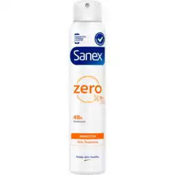 Jumbo Sanex Zero% Sensitive Deodorant Spray 200ml aanbieding