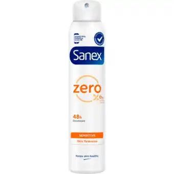 Jumbo Sanex Zero% Sensitive Deodorant Spray 200ml aanbieding