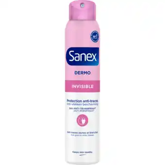 Jumbo Sanex Dermo Invisible 24h Anti-transpirant Spray 200ml aanbieding