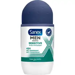 Jumbo Sanex Men Sensitive Skin Deodorant Roller 50ml aanbieding