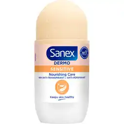 Jumbo Sanex Dermo Sensitive 48h Anti-transpirant Roller 50ml aanbieding