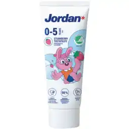 Jumbo Jordan Tandpasta Milde Frambozensmaak 0-5 Jaar 50 ml aanbieding