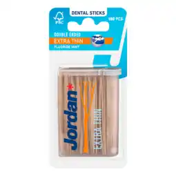 Jumbo Jordan Dental Sticks Extra Thin, Fluoride/Mint 140 Stuks aanbieding