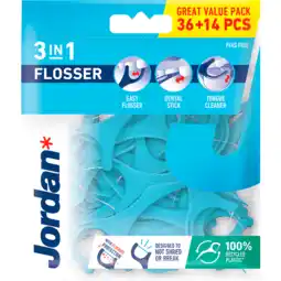 Jumbo Jordan 3 In 1 Flosser 36 Stuks aanbieding