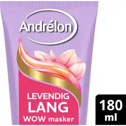 Jumbo Andrélon 1 Minuut WOW Haarmasker Levendig Lang 180 ml aanbieding