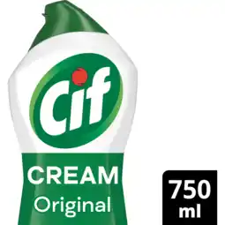 Jumbo Cif CleanBoost Schuurmiddel Cream Original 750 ml aanbieding