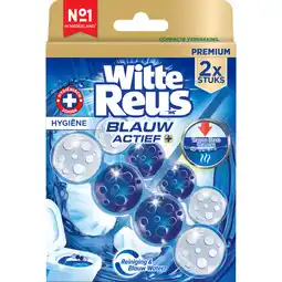 Jumbo Witte Reus Toiletblok Blauw Actief Hygiene 2x 50g aanbieding