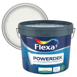 Praxis Flexa Powerdek Muurverf - Mat - Verkeerswit / RAL 9016 - 10L aanbieding