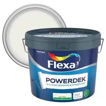 Praxis Flexa Powerdek Muurverf - Mat - Verkeerswit / RAL 9016 - 10L aanbieding