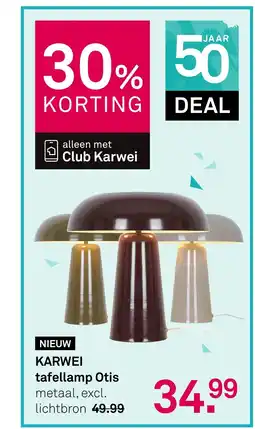 Karwei KARWEI tafellamp Otis aanbieding