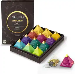 Amazon Creano Premium biologische kruidenthee cadeauset (12 piramidezakjes) aanbieding