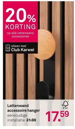 Karwei Lattenwand accessoire hanger aanbieding