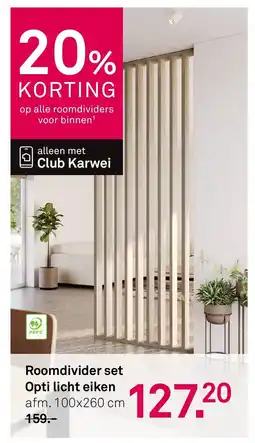 Karwei Roomdivider set Opti licht eiken aanbieding