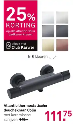 Karwei Atlantic thermostatische douchekraan Colin aanbieding