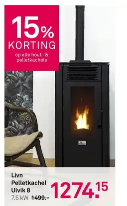 Karwei Livn Pelletkachel Ulvik 8 aanbieding